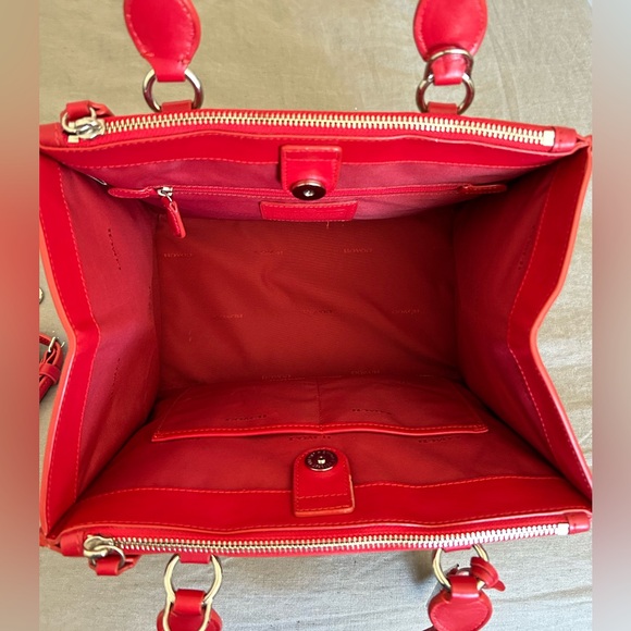 COACH Crosby Signature C Jacquard Canvas & Smooth Leather Carryall Tote Bag - Picture 9 of 12